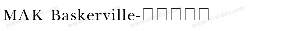 MAK Baskerville字体转换